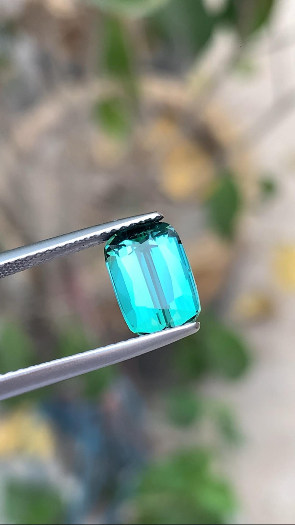 Blue Lagoon Tourmaline Gemstone: Cushion Cut Ring Stone, 2.55 CT