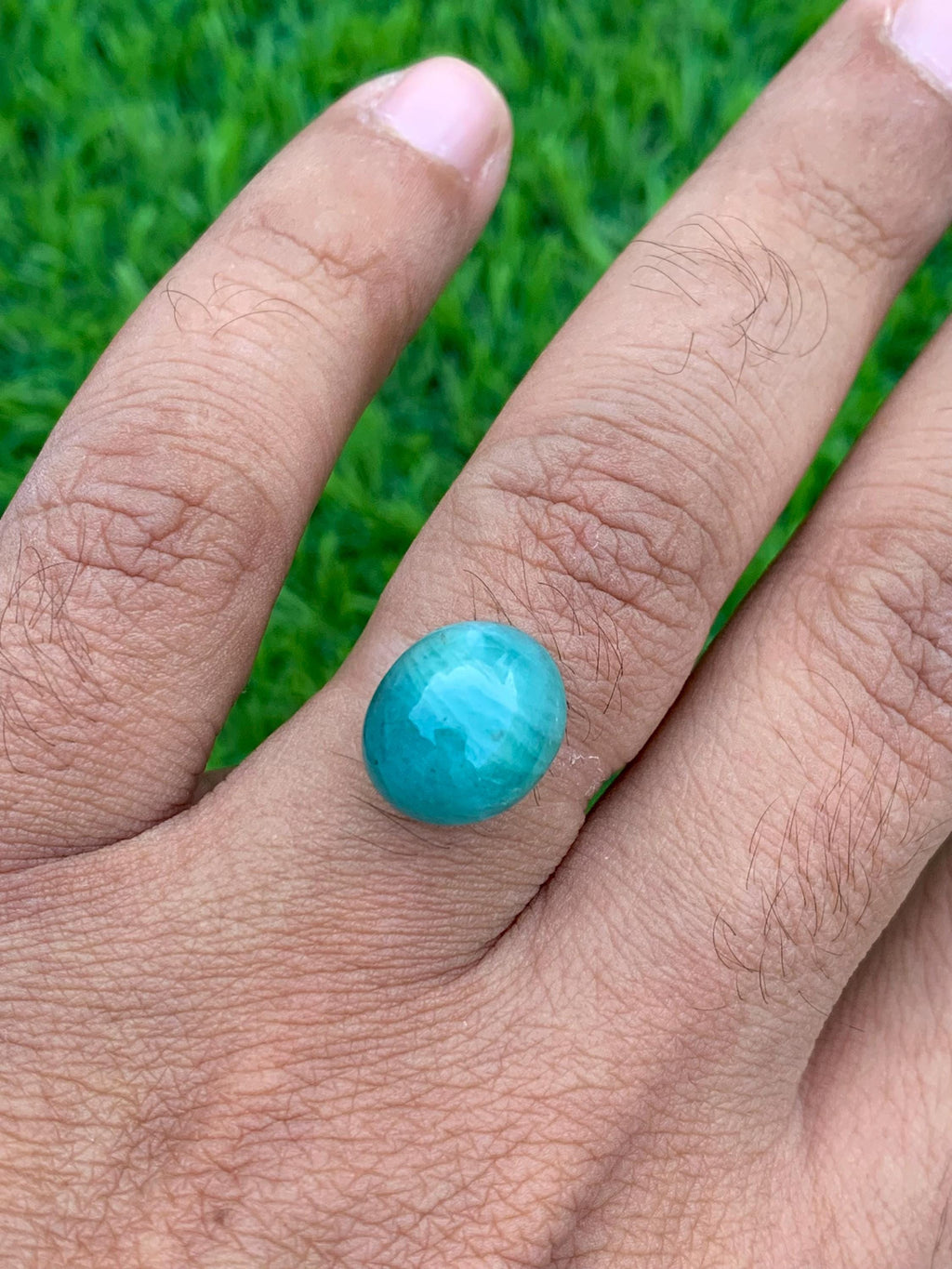 Grandidierite Cabochon: Rare Bluish-paraba colour Gemstone from Madagascar (7.25 CT