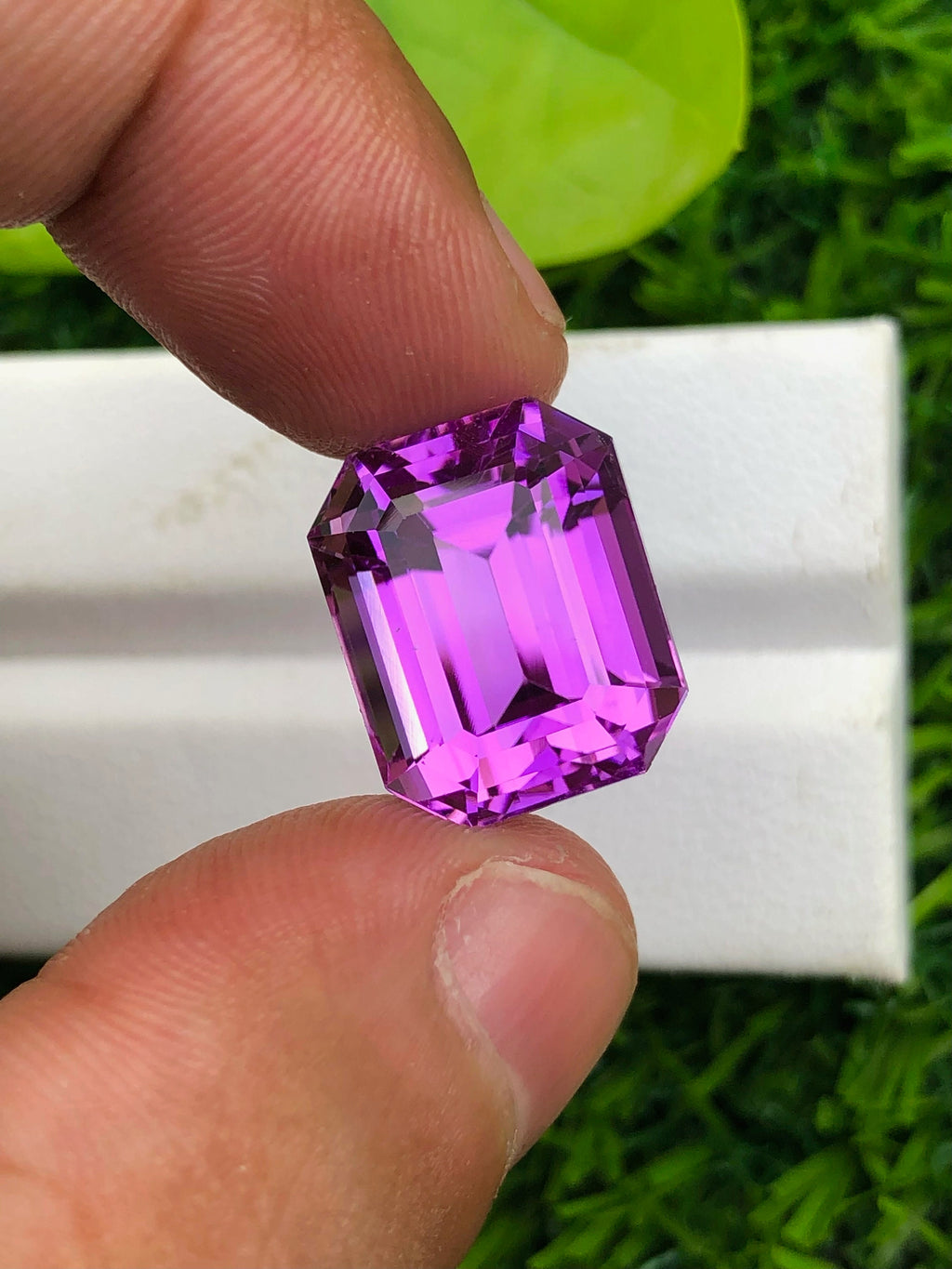 Magenta Kunzite Gemstone: Emerald Cut, 17.50 CT, Afghanistan Origin