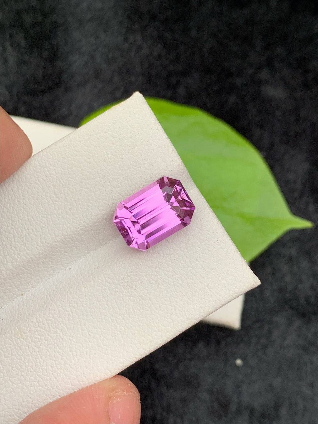 Deep Pink Kunzite Gemstone: 5.55 CT Emerald Cut Spodumene
