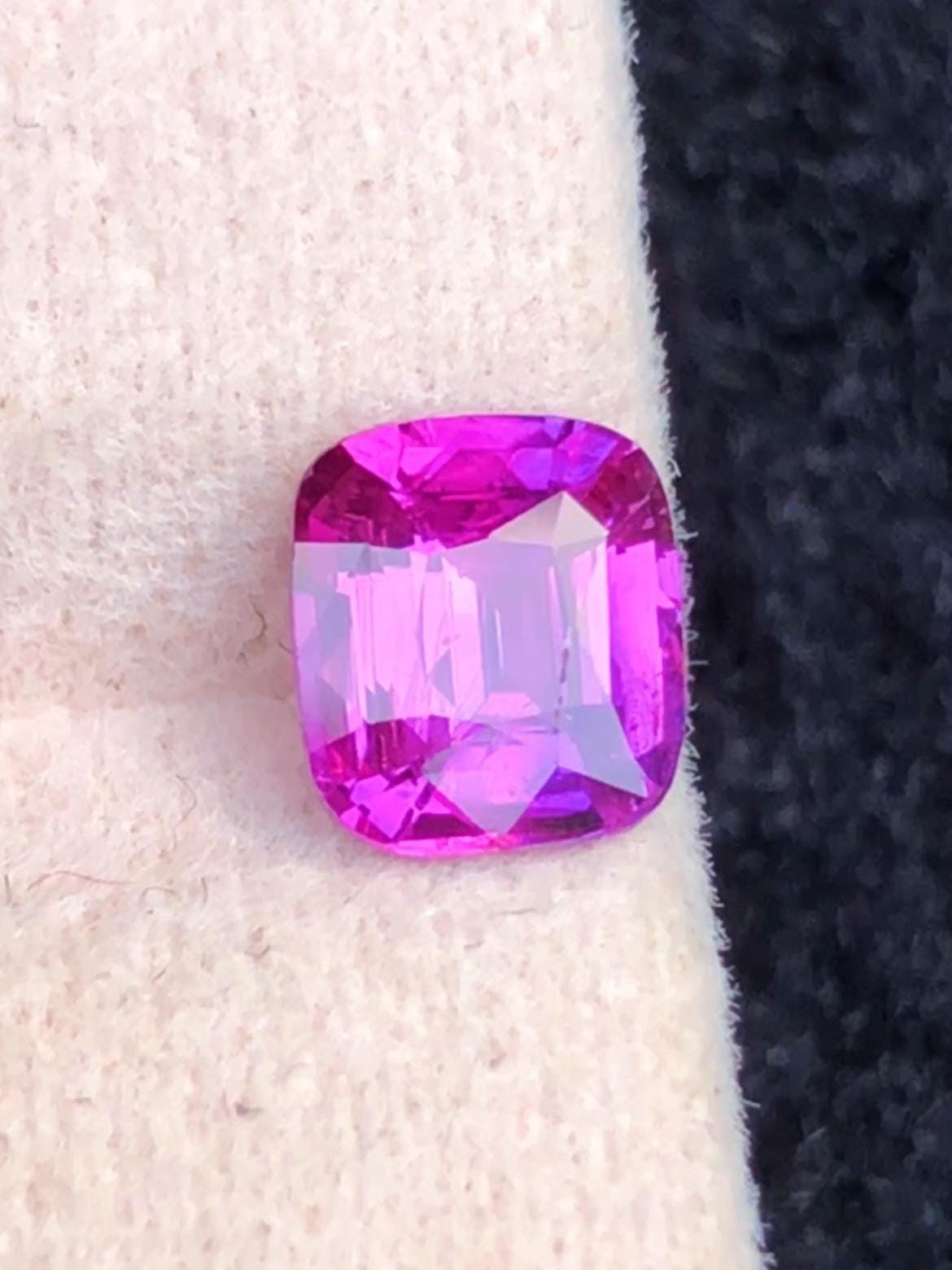 Purple Pink Sapphire 1.01ct Cushion Cut – Madagascar No Heat, Certified