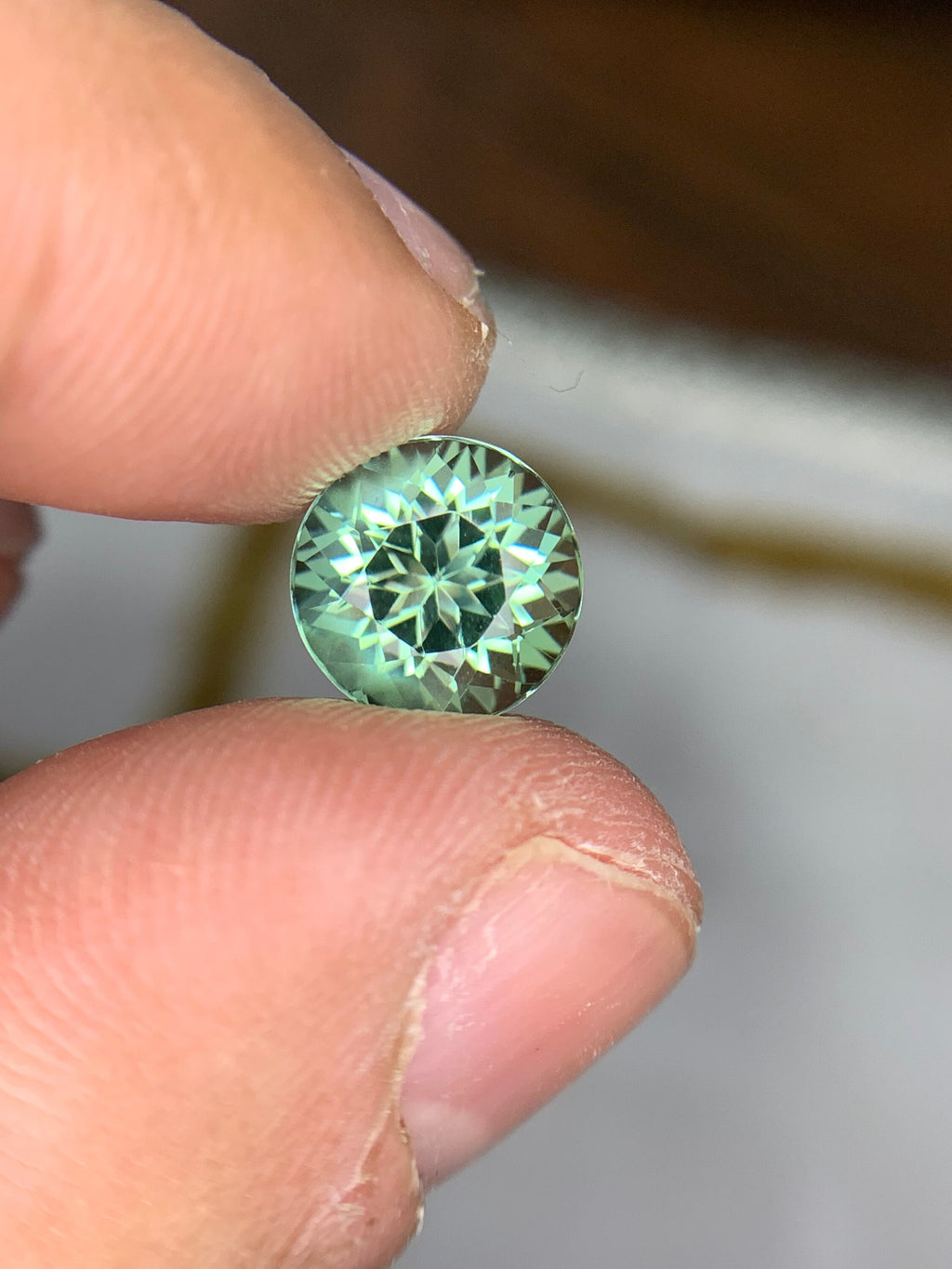 Lagoon Green Tourmaline Gemstone: Round Cut, 2.95 CT Loose Stone