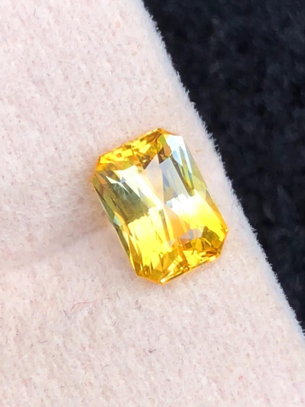 Yellow Sapphire 1.07ct Fancy Octagonal Cut Madagascar Certified