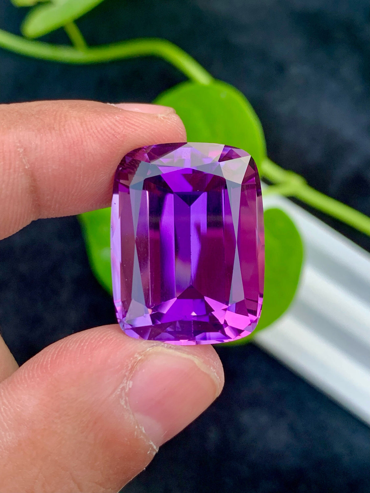 Natural Purple Amethyst Stone: 40.90 CT Cushion Cut Gemstone