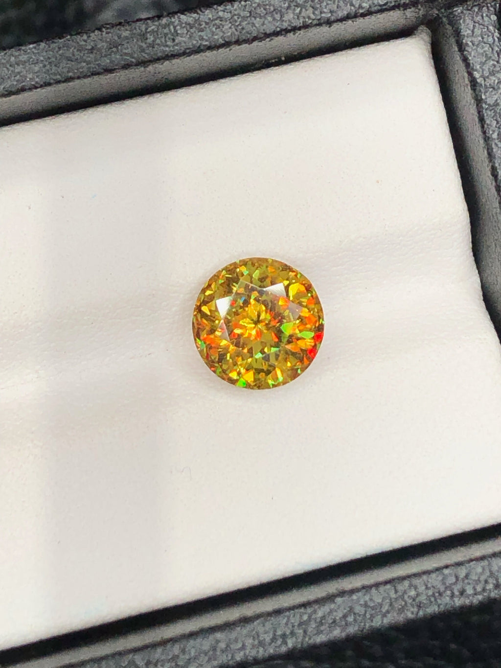 4.15 CT Round Faceted Sphene Titanite Gemstone: Rare Zagi Mine Stone
