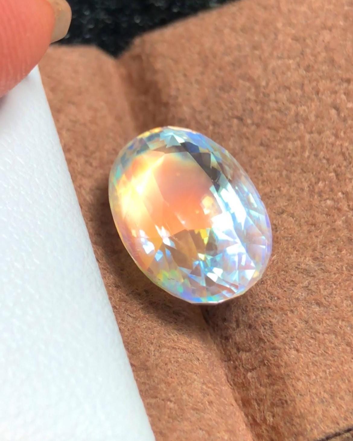 Rainbow Moonstone 5.80ct Oval Cut Loose Gemstone – Madagascar