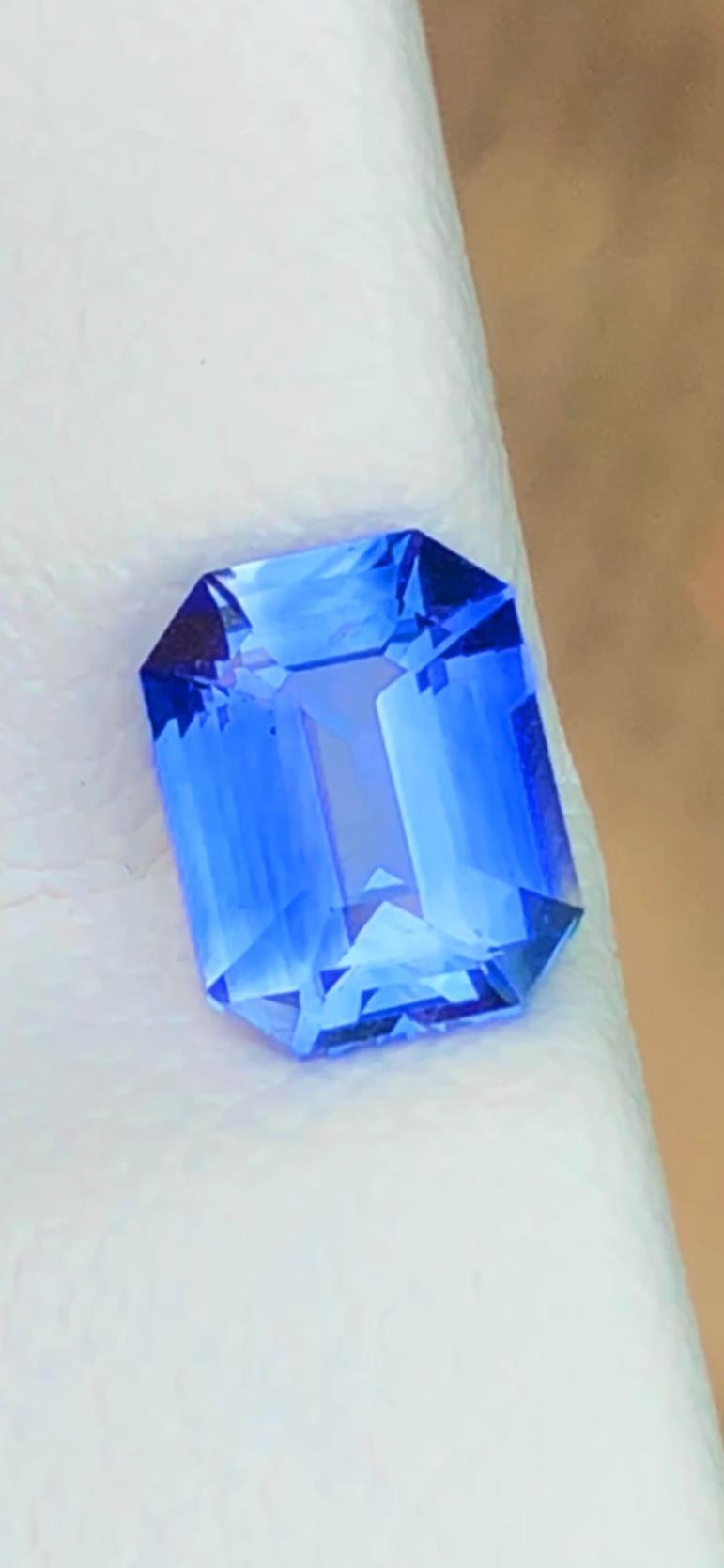 Royal Blue Sapphire 1.12ct Emerald-Octagonal Cut – Madagascar