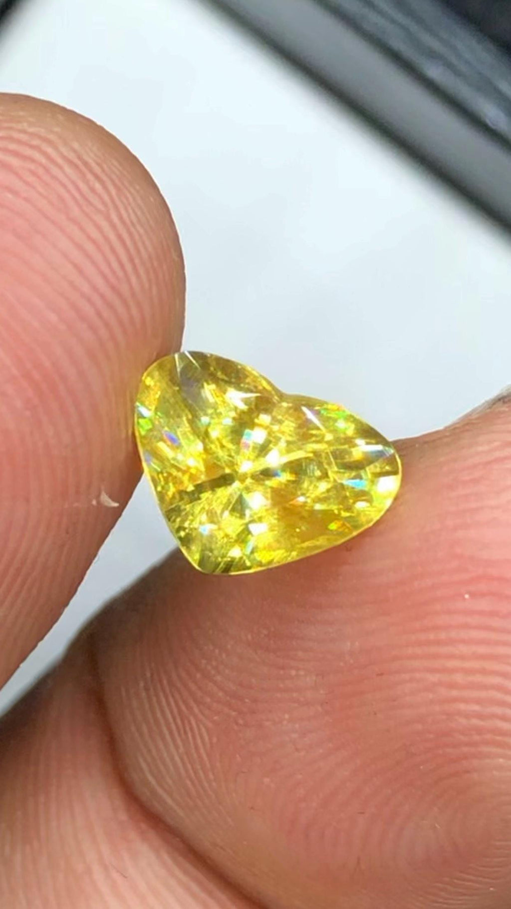 Heart Sphene Titanite Gemstone: Rare Faceted Loose Gem (1.45 CT)