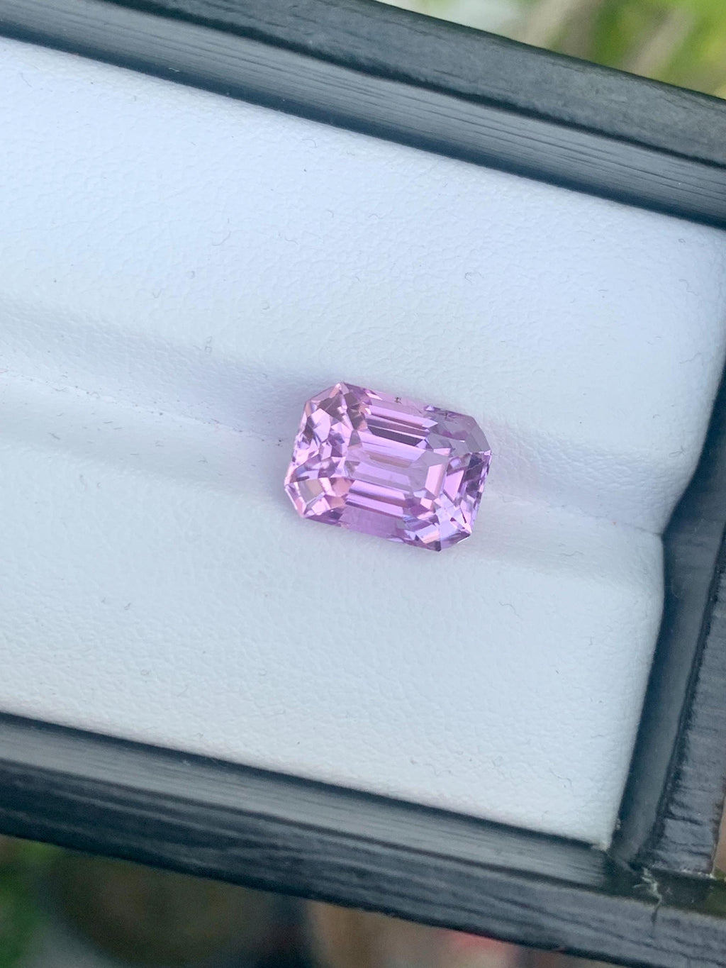 Light Pink Kunzite Gemstone: 4.60 CT Emerald Cut, Afghanistan