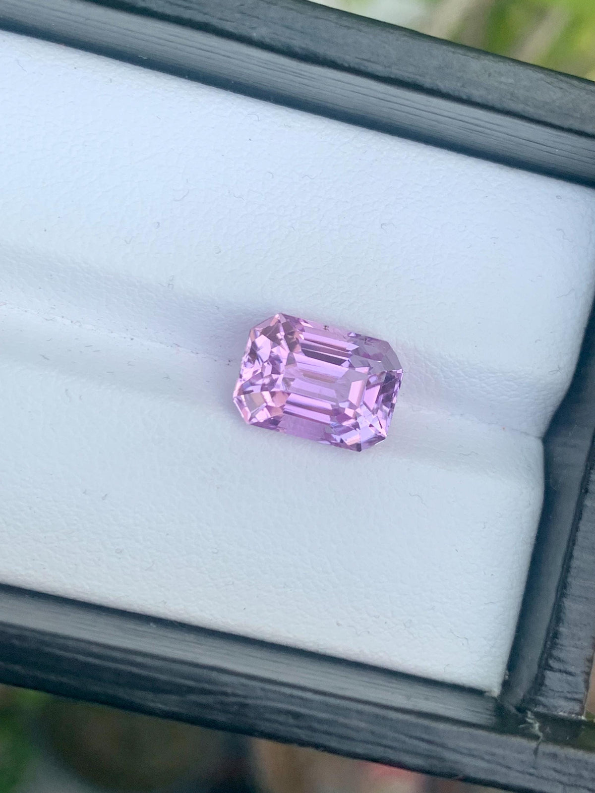 Light Pink Kunzite Gemstone: 4.60 CT Emerald Cut, Afghanistan