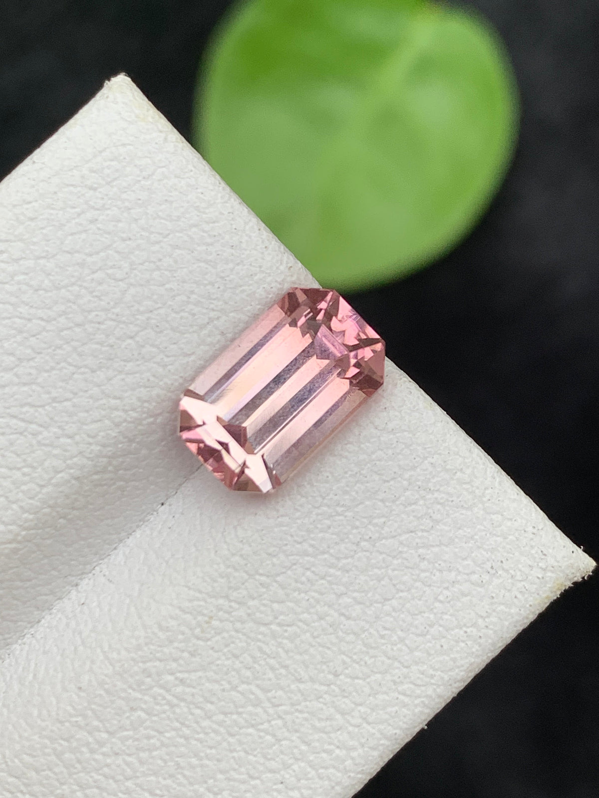 Pink Tourmaline Loose Gemstone, Emerald Cut, 3.25 CT