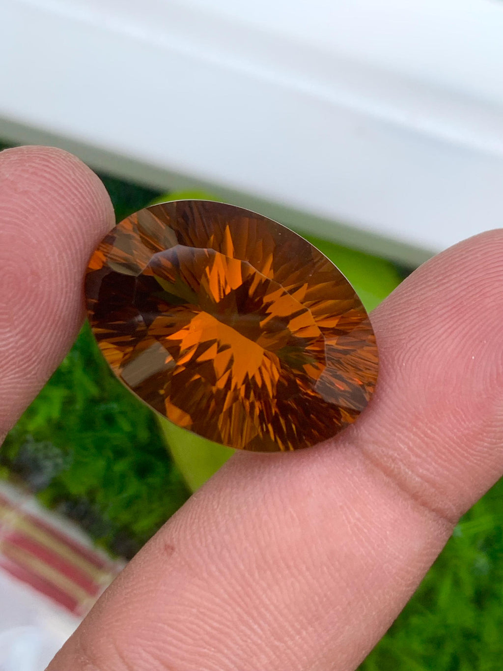 Orange Citrine Gemstone: 29.20 Carat Round Cushion Cut, November Birthstone
