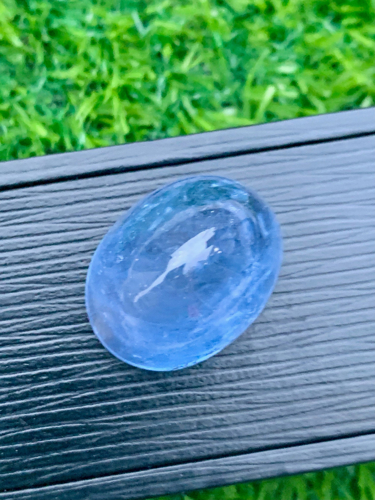 Santa Maria Aquamarine Cabochon: Oval Blue Gemstone, 59.40 CT