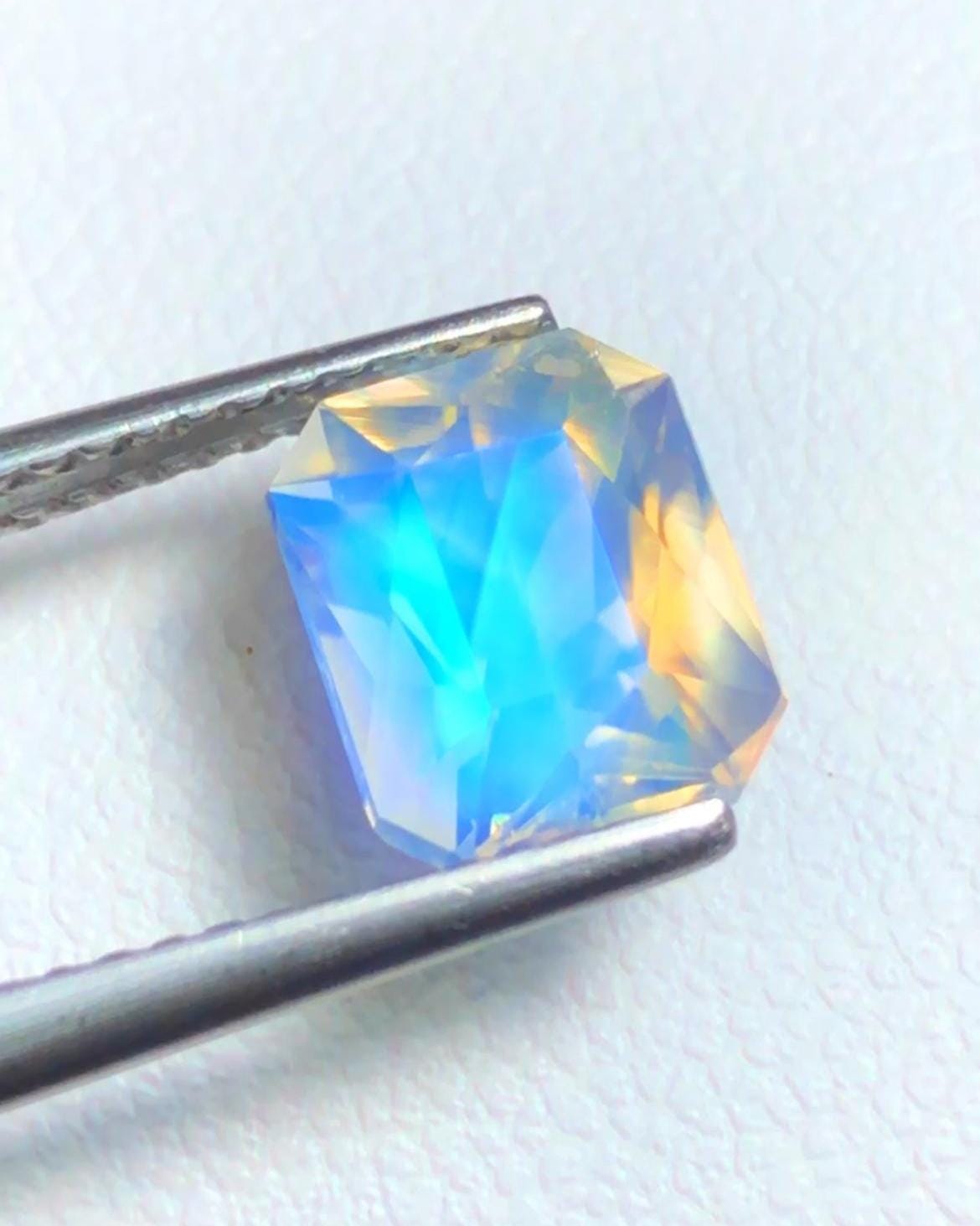 Rainbow Moonstone 2.30ct Octagonal Radiant Scissor Cut – Madagascar