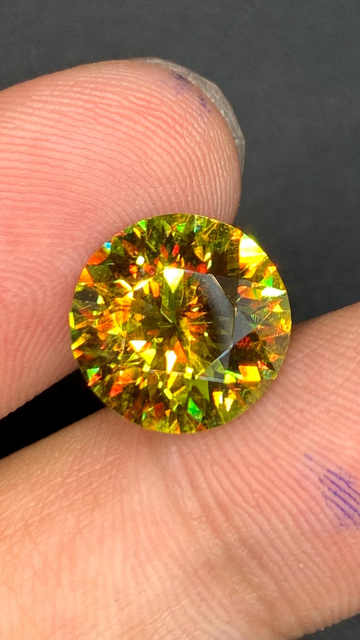 5.75 Carat Green Sphene Gemstone: Natural Nugget Cut, Africa