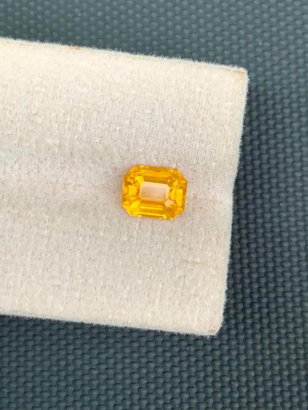 Natural Yellow Sapphire Gemstone: Ascher Cut, 2 CT, Jewelry Stone