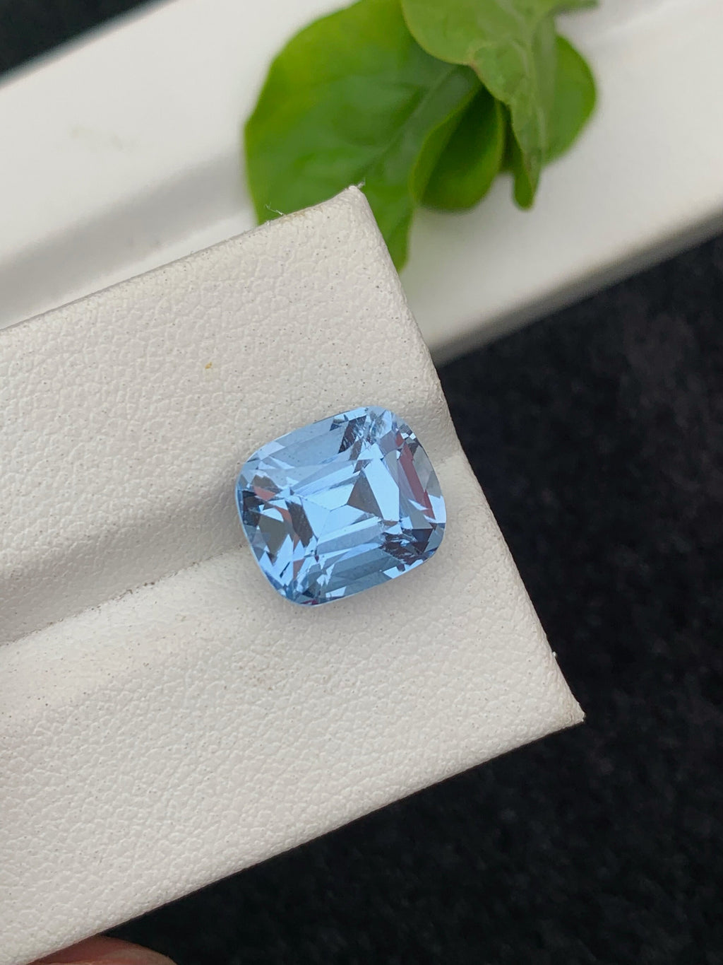 Santa Maria Aquamarine Gemstone: 4.95 CT Cushion Cut, Brazil