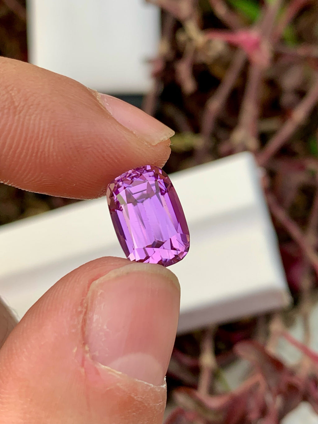 Deep Pink Kunzite Gemstone For Jewelry, Faceted Kunzite Stone, 6.55 CT