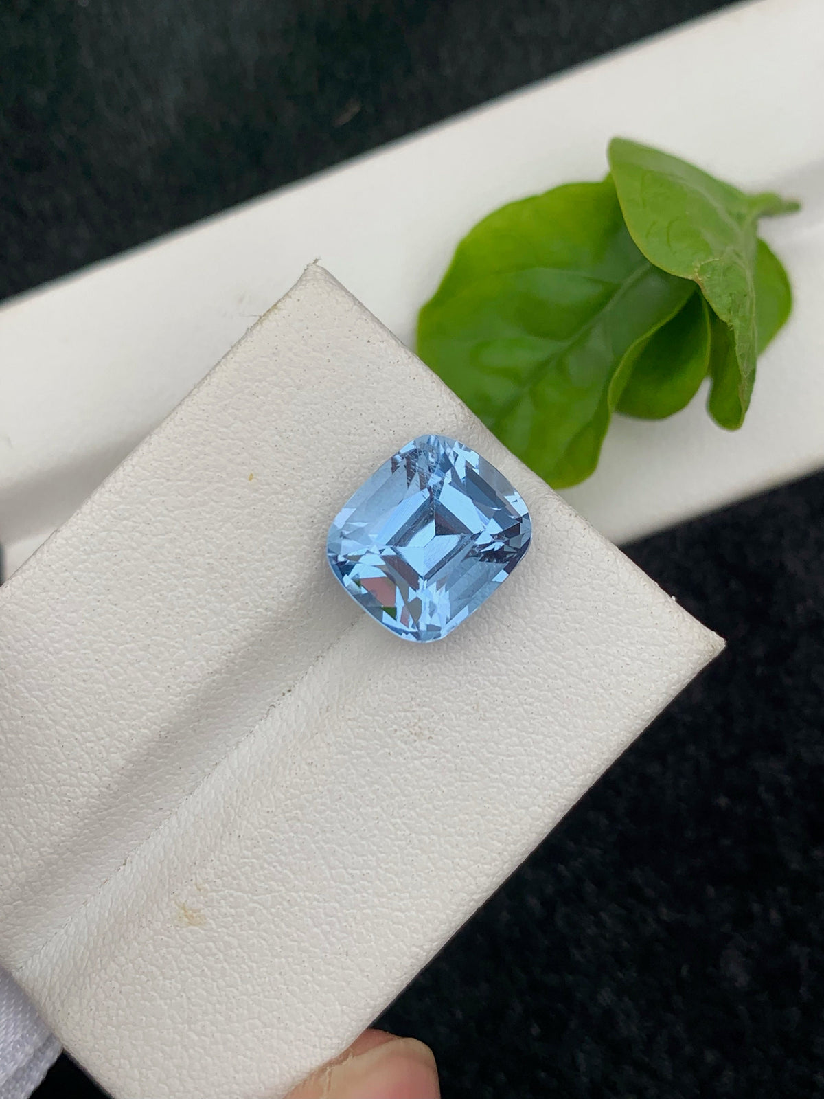 Santa Maria Aquamarine Gemstone: 4.95 CT Cushion Cut, Brazil