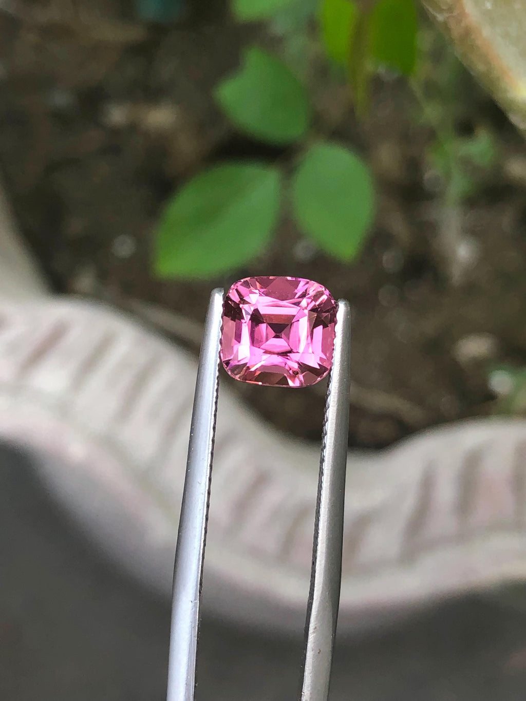 Natural Pink Tourmaline Gemstone: 2.45 CT Cushion Cut Ring Stone