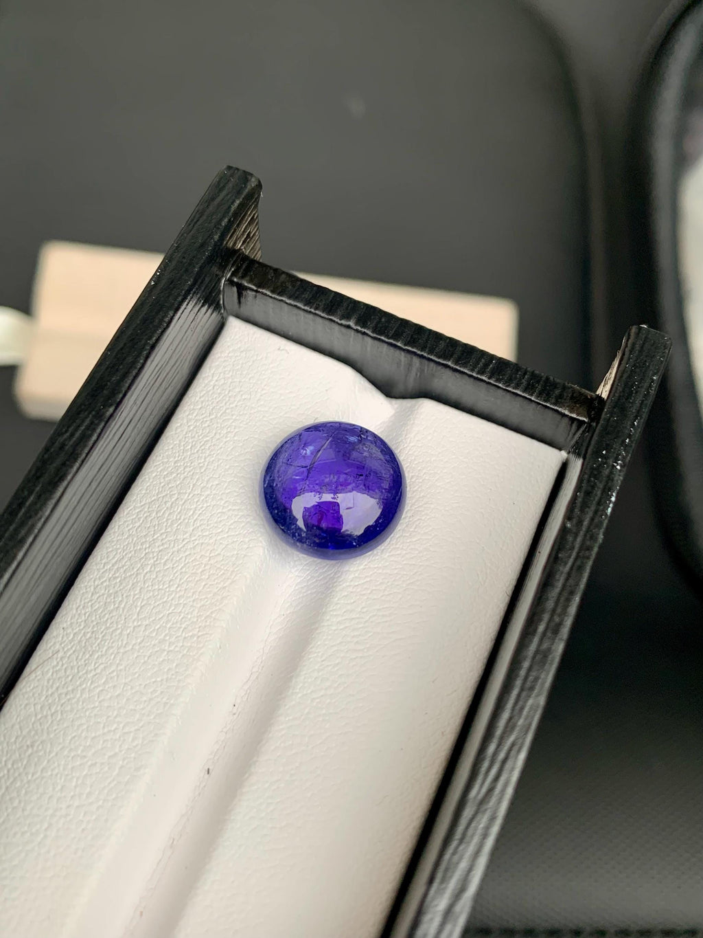 AAA Tanzanite Cabochon: Deep Blue-Violet Gemstone, December Birthstone (9.8 Carat)