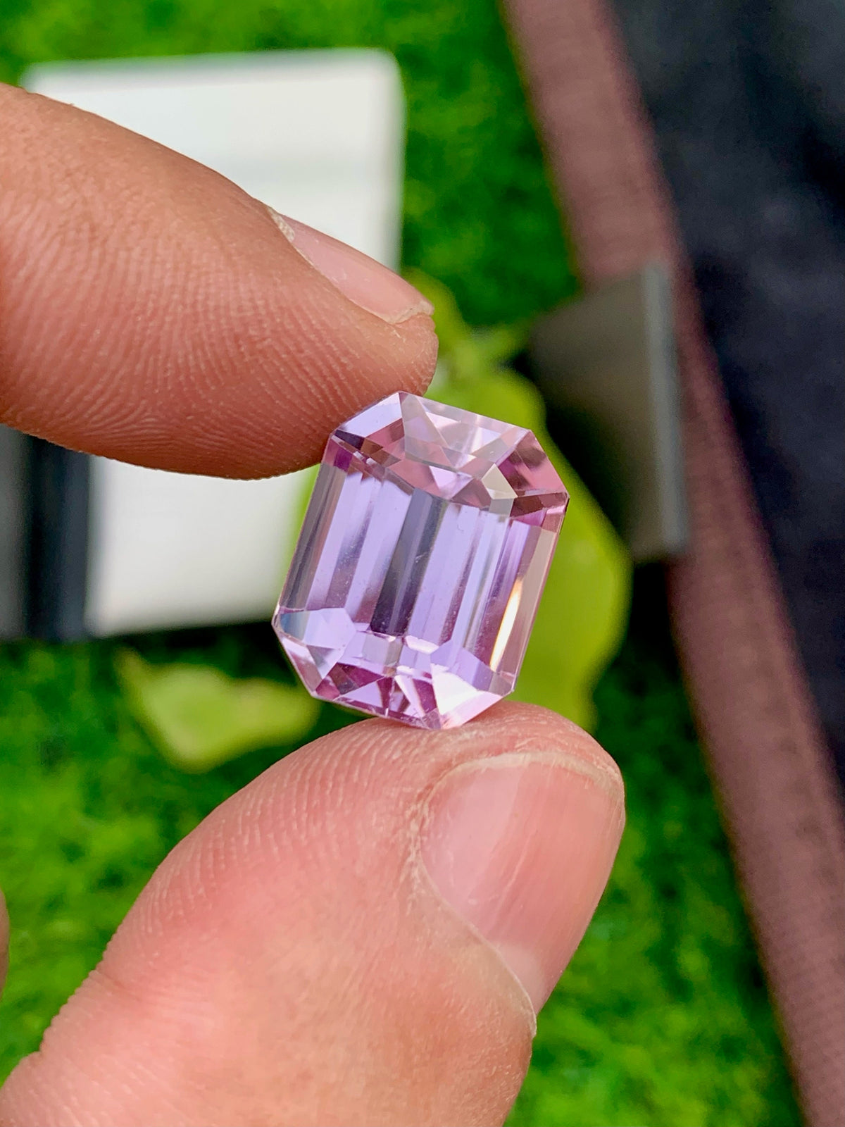 AAA Pink Kunzite Gemstone: Emerald Cut November Birthstone, 13.95 CT