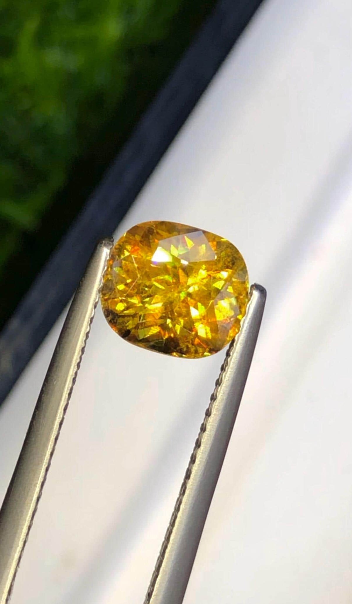 Full Fire Sphene Gemstone: 2.05 CT Natural Titanite Stone