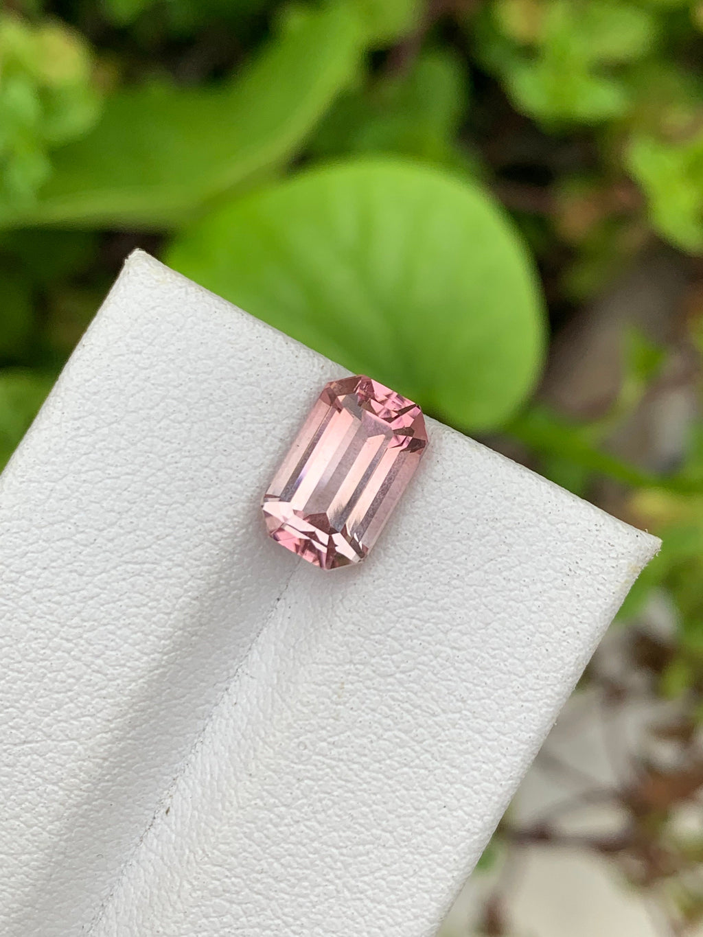 Pink Tourmaline Loose Gemstone, Emerald Cut, 3.25 CT
