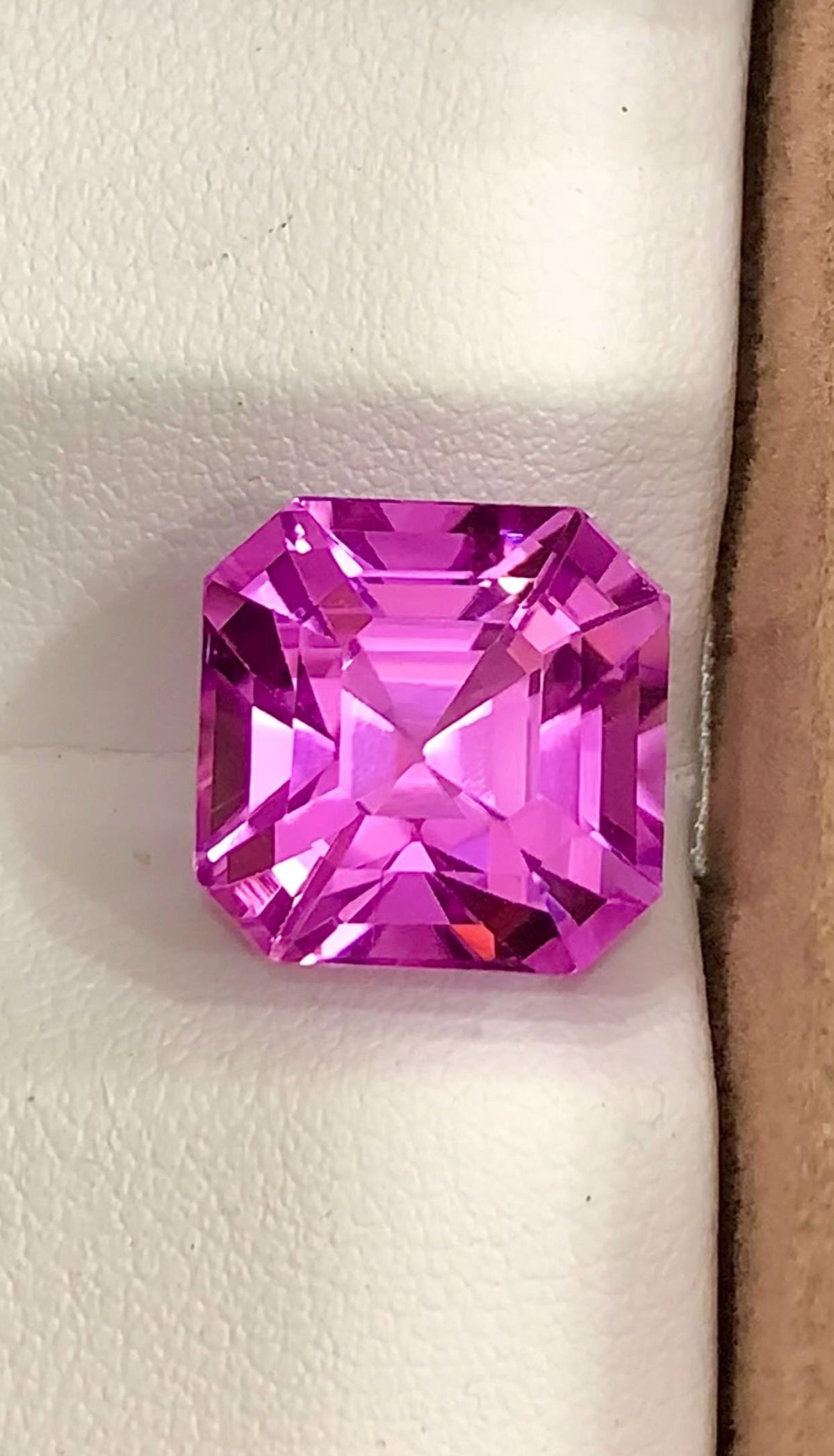 Pink Kunzite 16.20ct Asscher Cut – Precision Step Cut Gemstone from Afghanistan