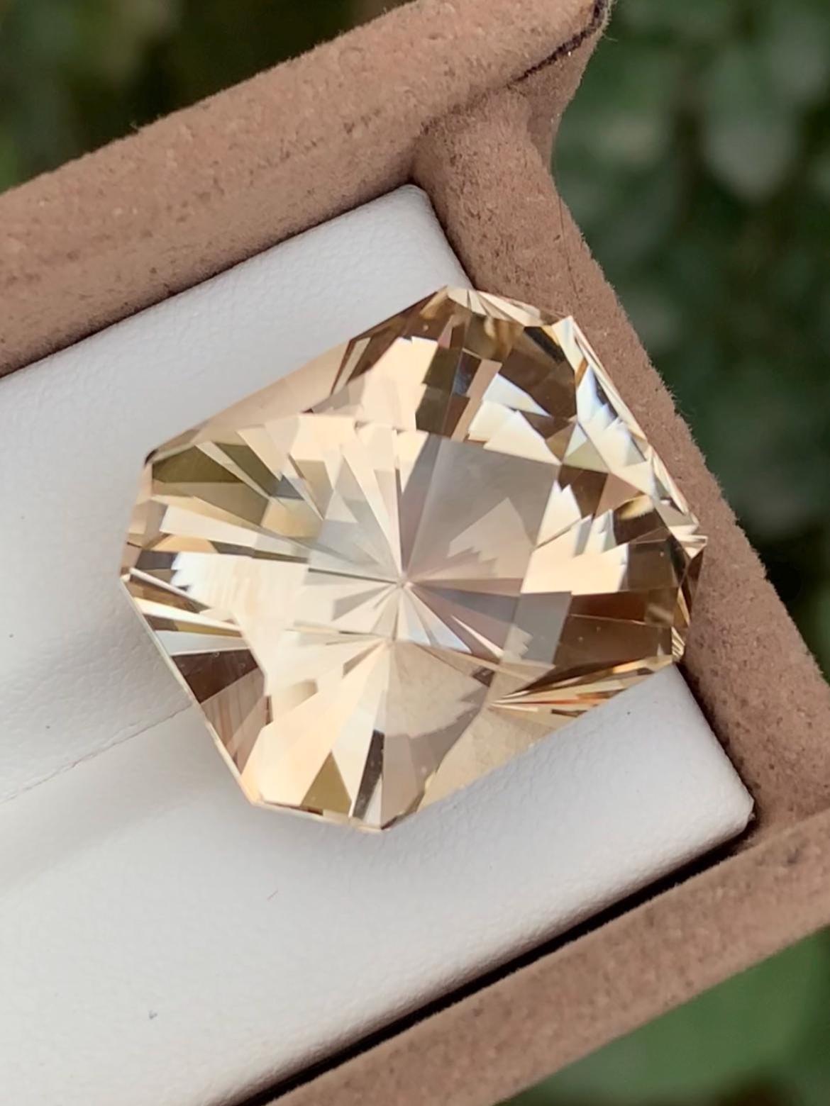Golden Topaz 45.70ct Fancy Octagonal Cut – Skardu Pakistan