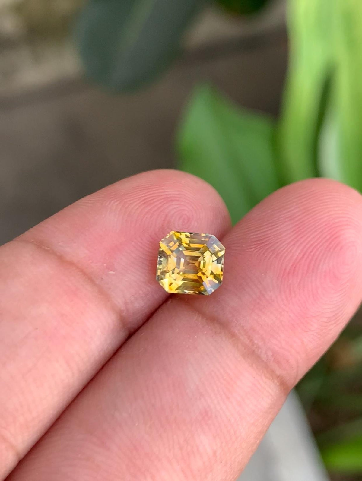 2.12ct Faceted Yellow Sapphire Gemstone: Natural Untreated Corundum
