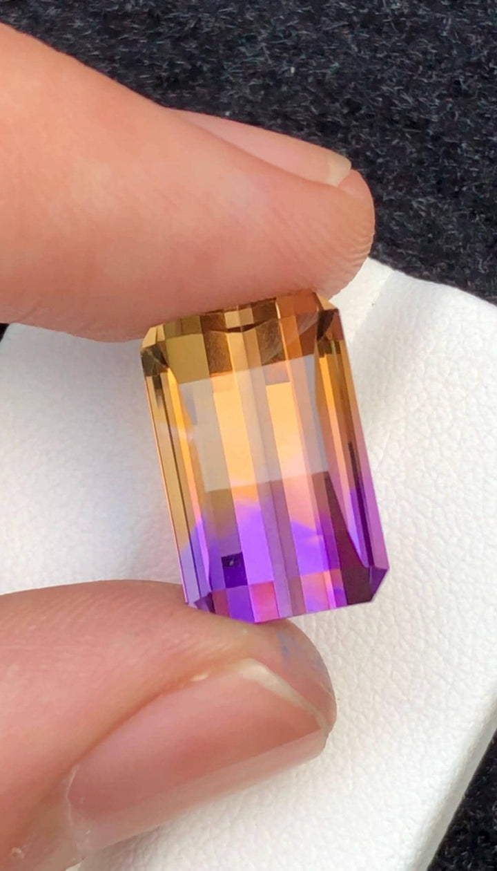 Ametrine 10.50 Carat Pixel Cut Loose Gemstone – from Brazil