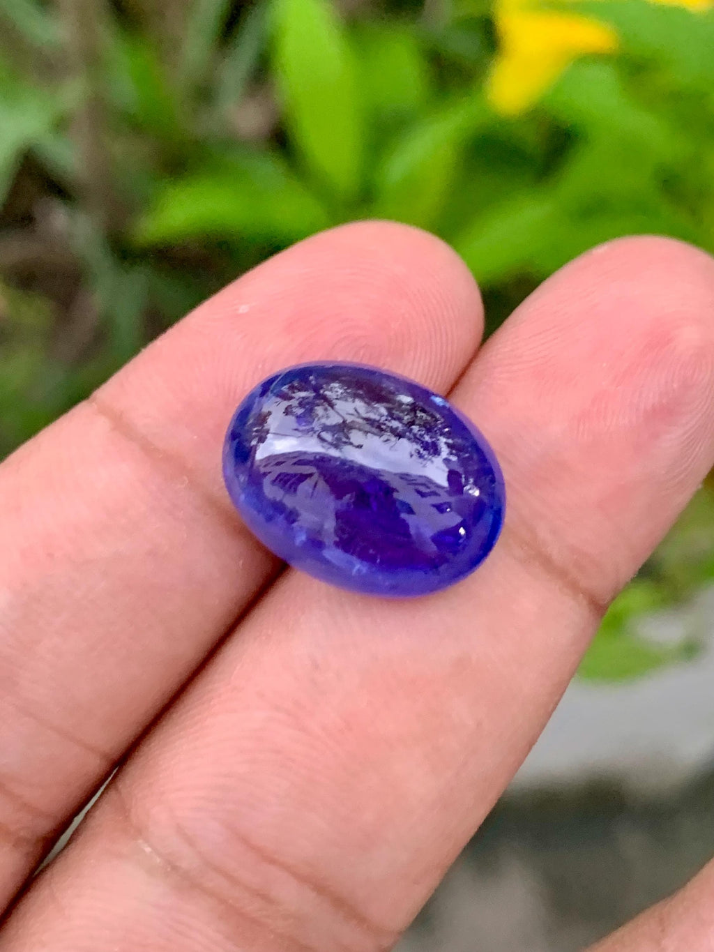 AAA Tanzanite Cabochon: 14.52 Carat Loose Gemstone - December Birthstone