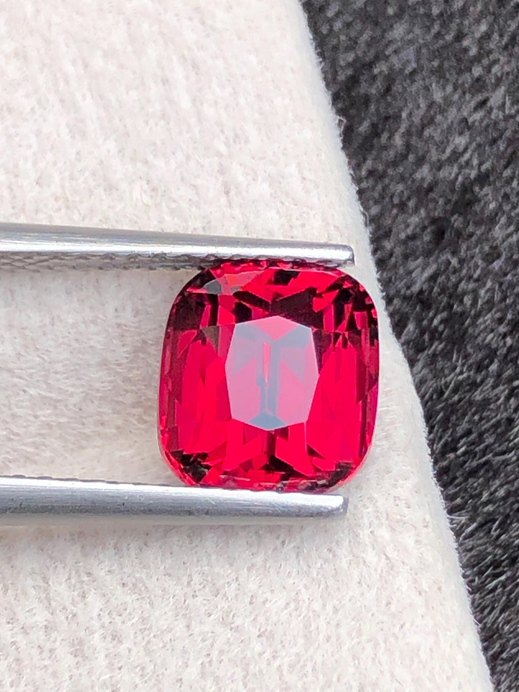 Rhodolite Garnet 3.21ct Cushion Cut –  Raspberry-Tone Tanzanian Gemstone