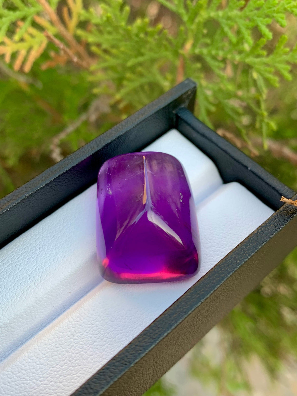 Deep Purple Amethyst Sugarloaf Cabochon: February Birthstone, 66.05 Carat