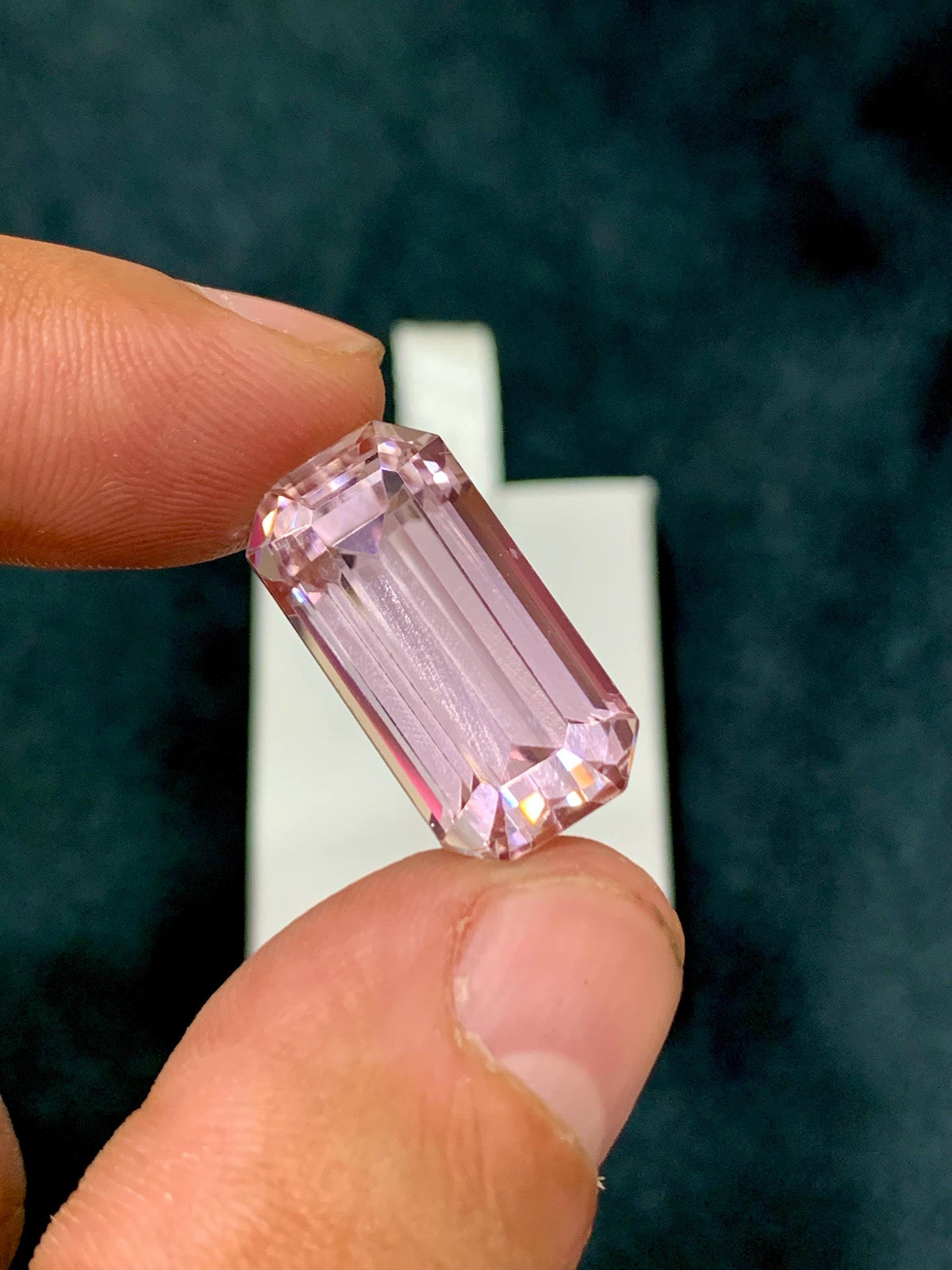 Pink Kunzite 20.85 Carat Octagonal Emerald Cut Gemstone from Afghanistan