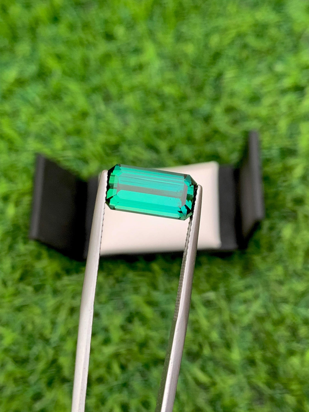Bluish Green Tourmaline Gemstone: Emerald Cut, 5.60 CT, Afghanistan Origin