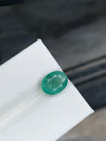 Zambia Emerald Gemstone: Natural Oval Cut, 2.90 CT Loose Stone