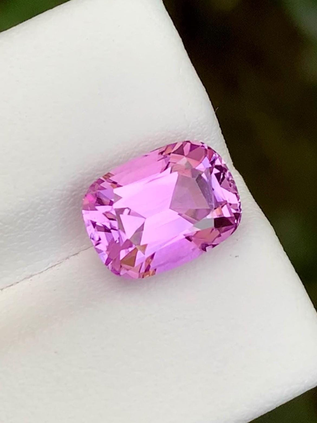 Pretty Pink Kunzite Gemstone: 5.05 CT Faceted Cushion Cut From Nuristan Afghanistan