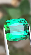 9.70 CT Bluish Green Tourmaline Gemstone: Cushion Cut, Afghanistan Origin