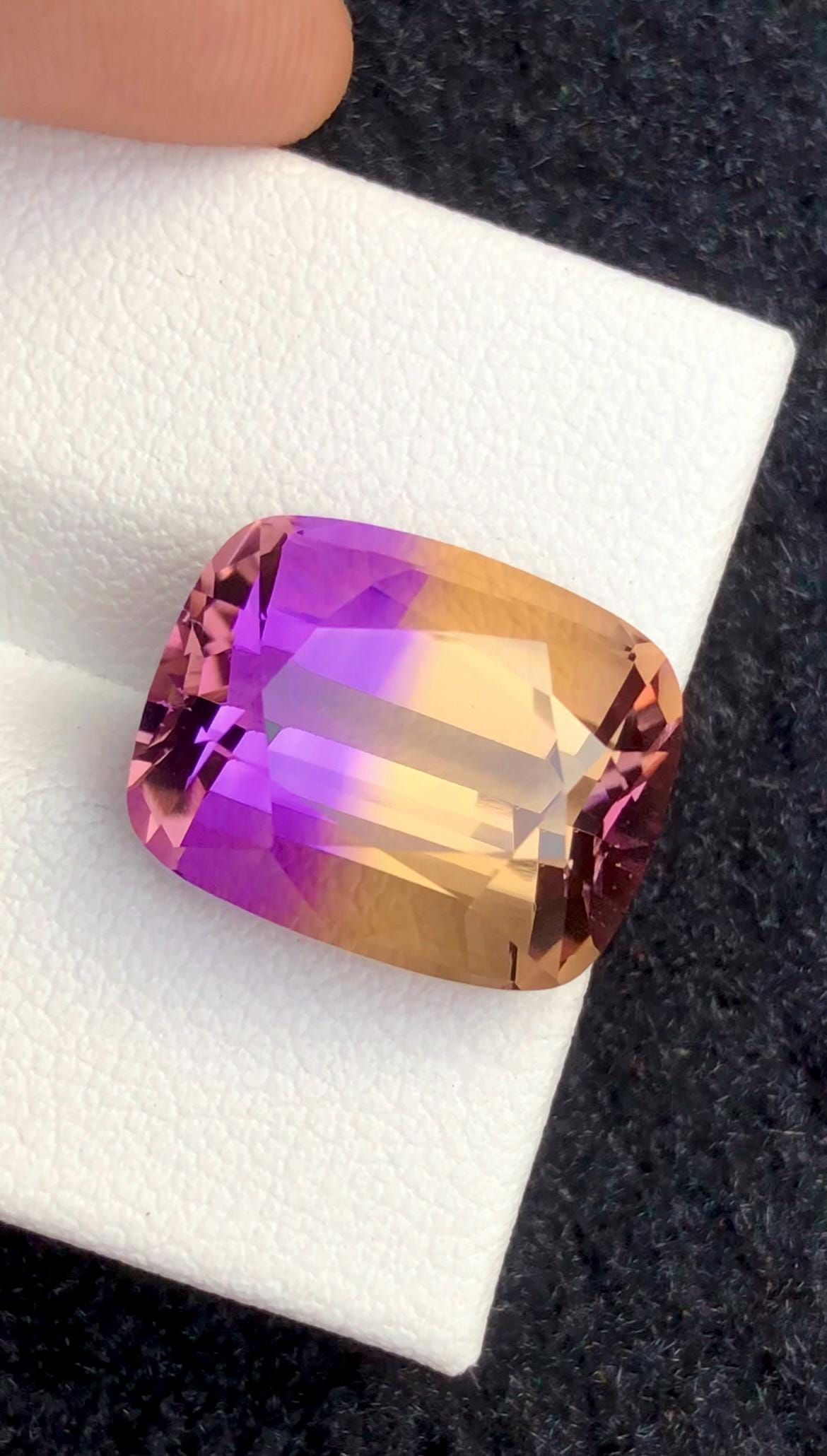 Bi-Color Ametrine 10.70ct Cushion Cut – Gemstone from Brazil