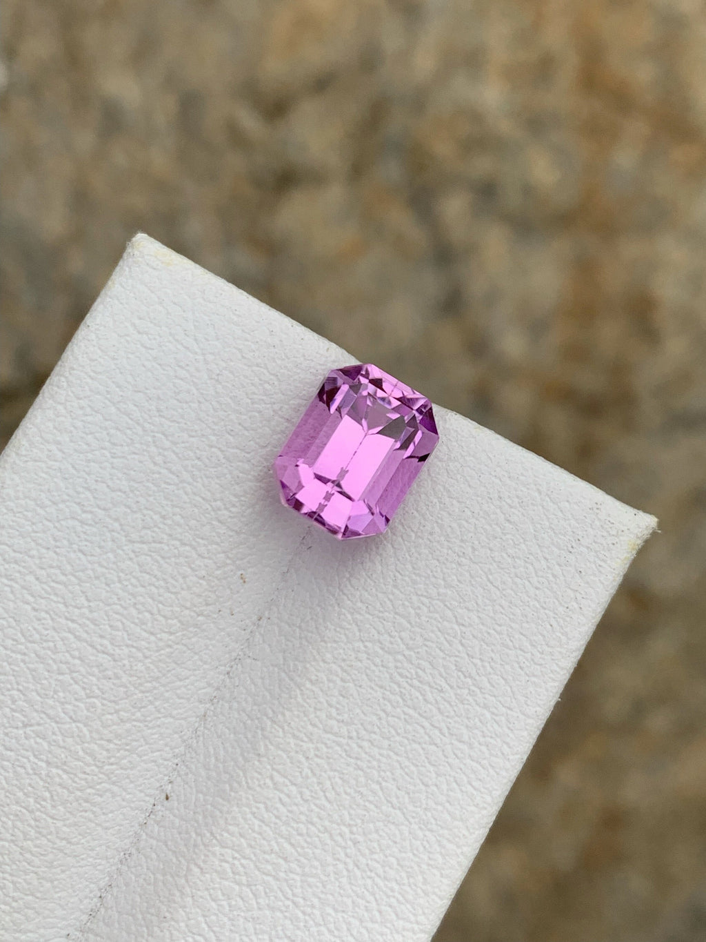 Lavender Pink Kunzite Gemstone: Emerald Cut, 3.95 CT Loose Stone