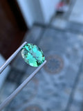 Teal Green Tourmaline Gemstone: Oval Cut, 3.20 Carat, Afghanistan Origin