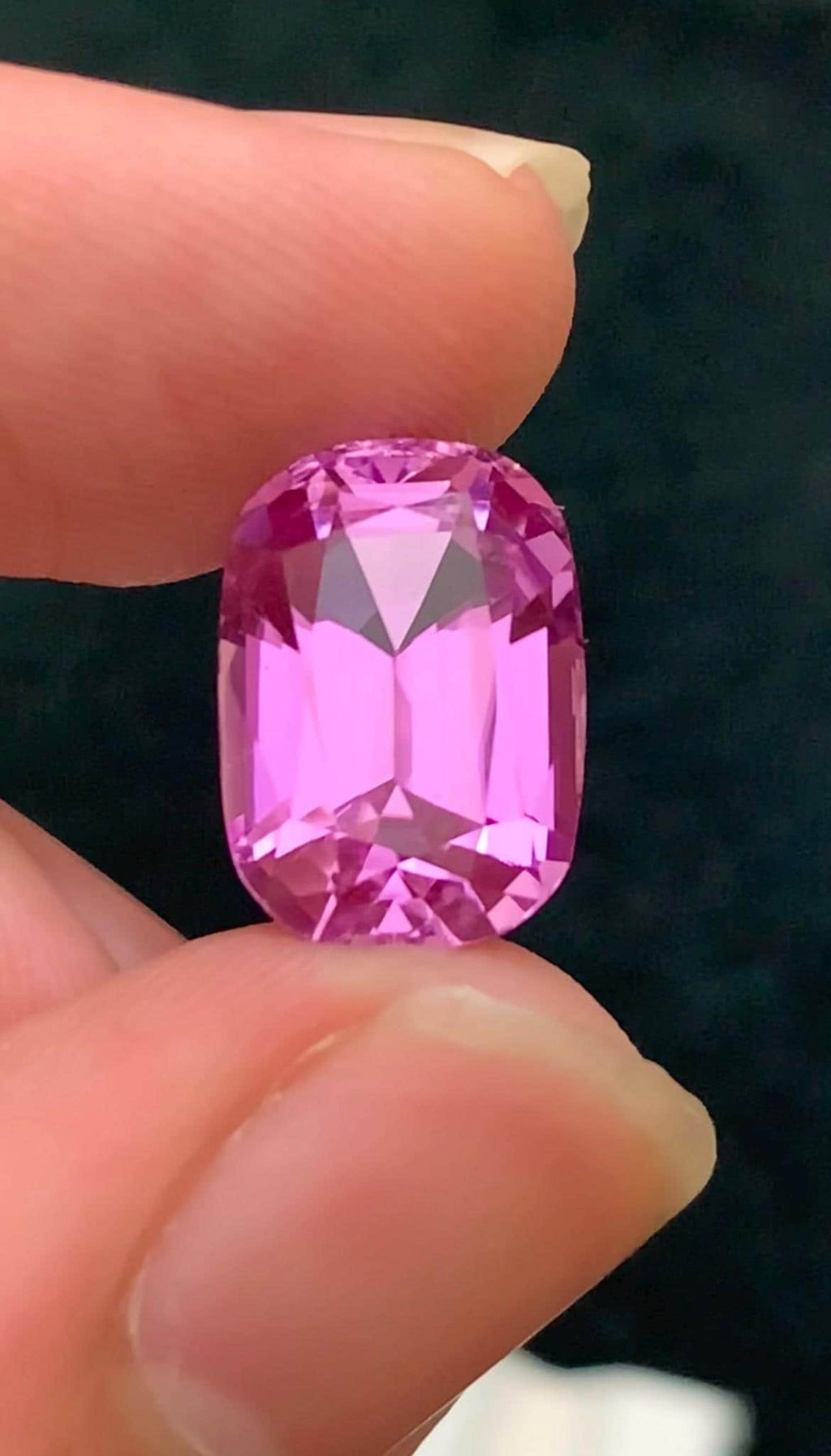 Pink Kunzite 8.15ct Cushion Cut Gemstone from Afghanistan