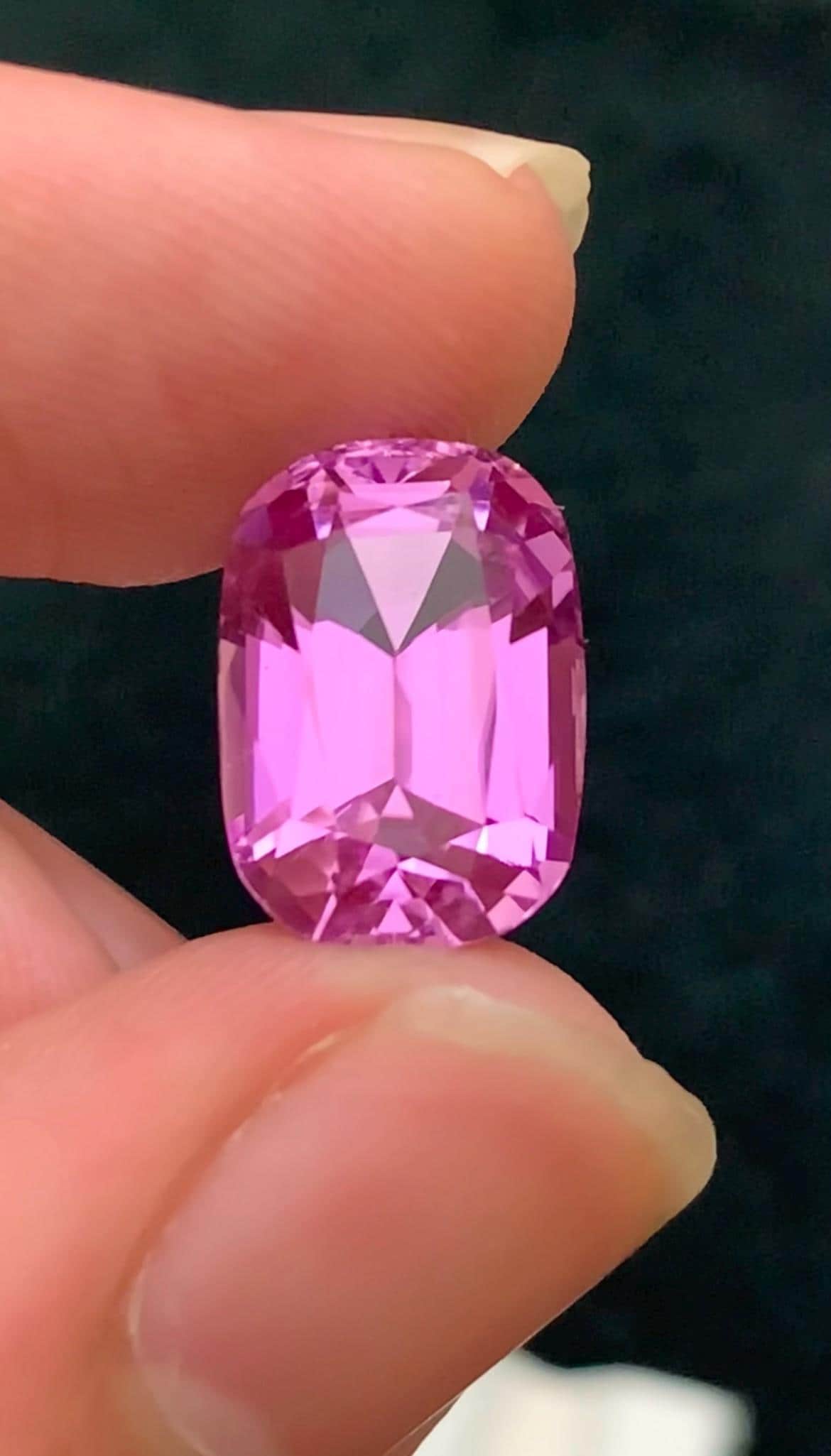 Pink Kunzite 8.15ct Cushion Cut Gemstone from Afghanistan