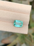 AAA Paraiba Tourmaline Gemstone: Cushion Cut, 3.10 CT Loose Stone