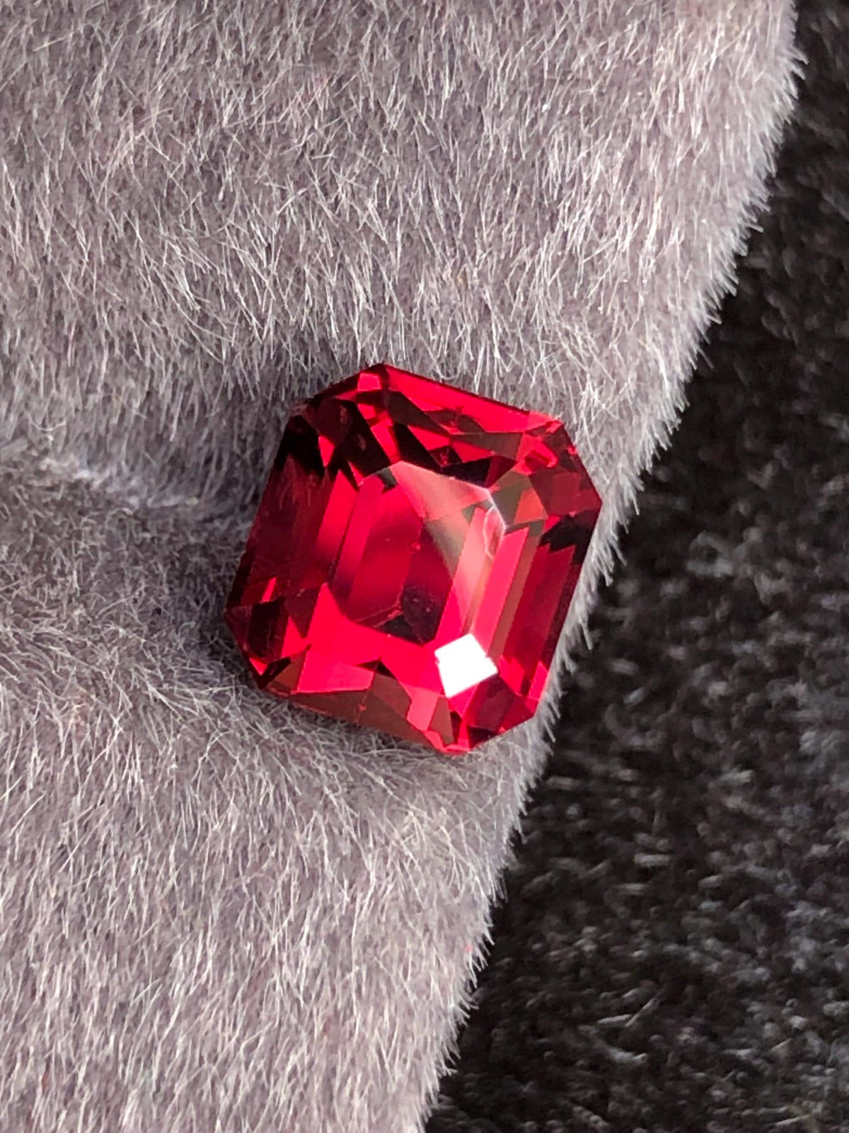 Rhodolite Garnet 3.05ct Emerald Cut Tanzania Gemstone