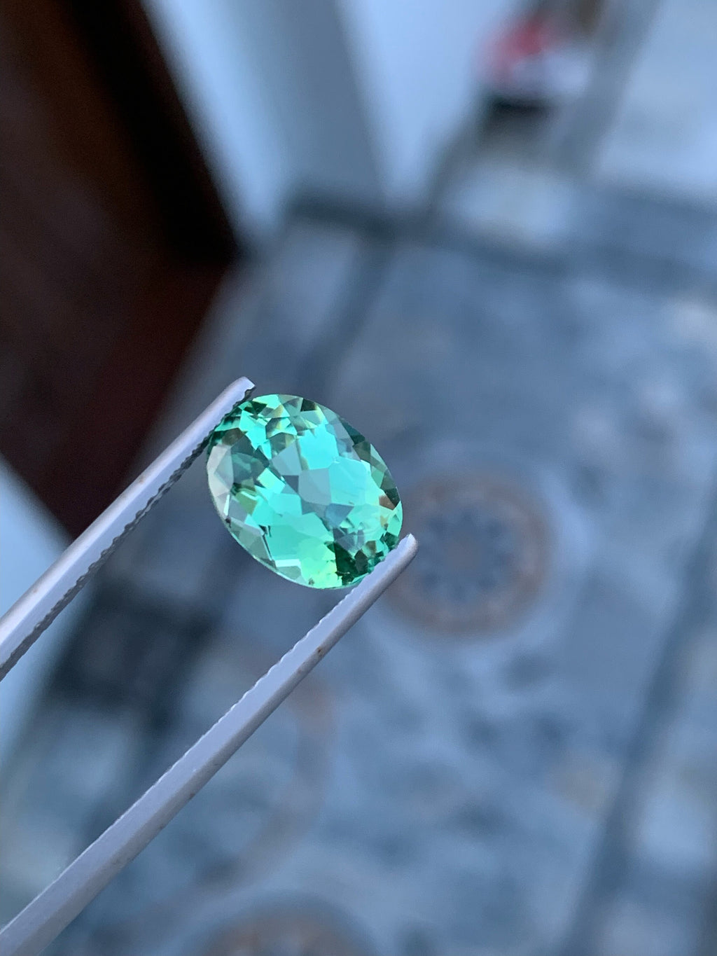 Teal Green Tourmaline Gemstone: Oval Cut, 3.20 Carat, Afghanistan Origin