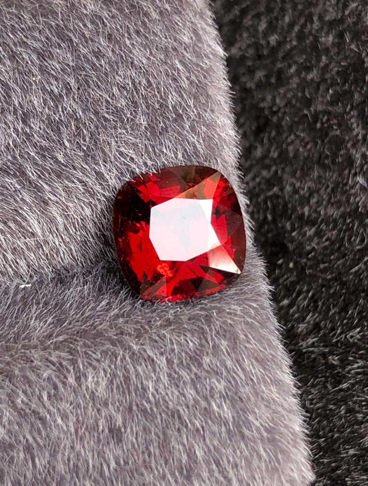 Vivid Red Spinel 2.00 ct Step Cushion Cut - Burma Gemstone Loose Stone