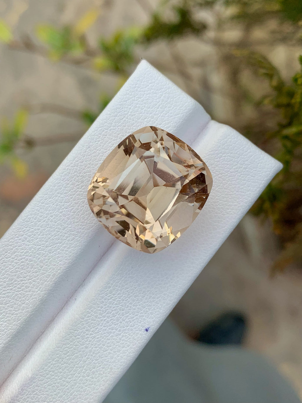 Unheated Yellow Topaz Gemstone: 44.40 CT Faceted Cushion Cut